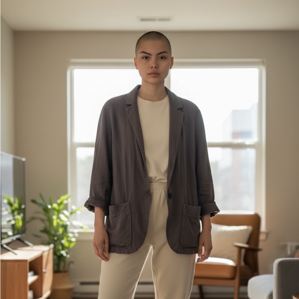 Casual Gray Blazer